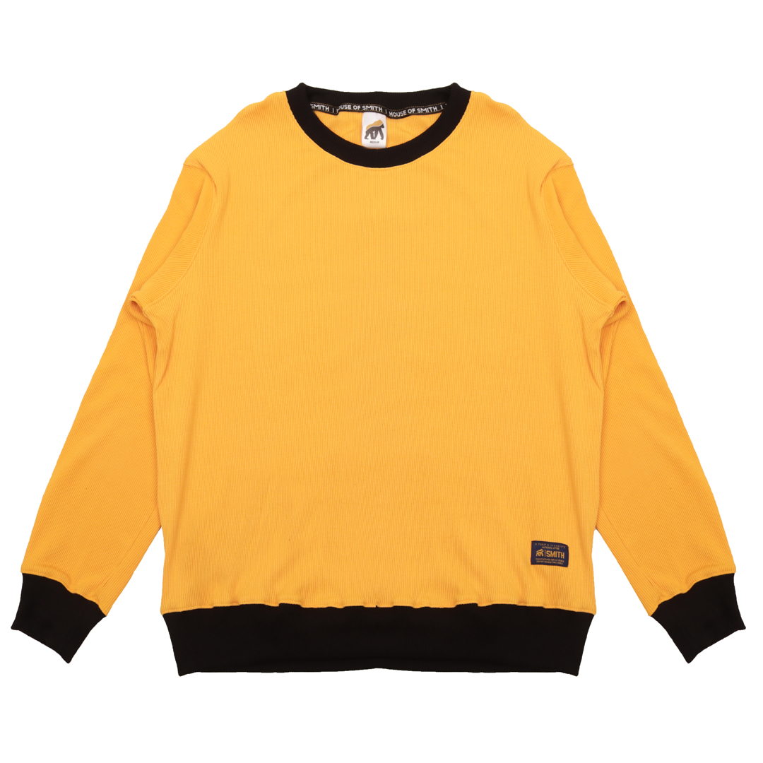 house-of-smith-crewneck-crerib-saffron-house-of-smith