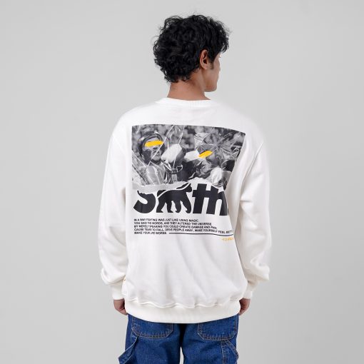House of Smith Sweater Crewneck Pria - Cre Nf White #3 - Image 6