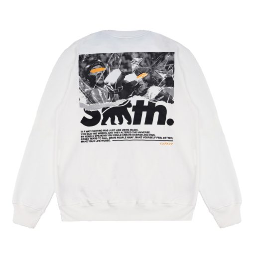 House of Smith Sweater Crewneck Pria - Cre Nf White #3