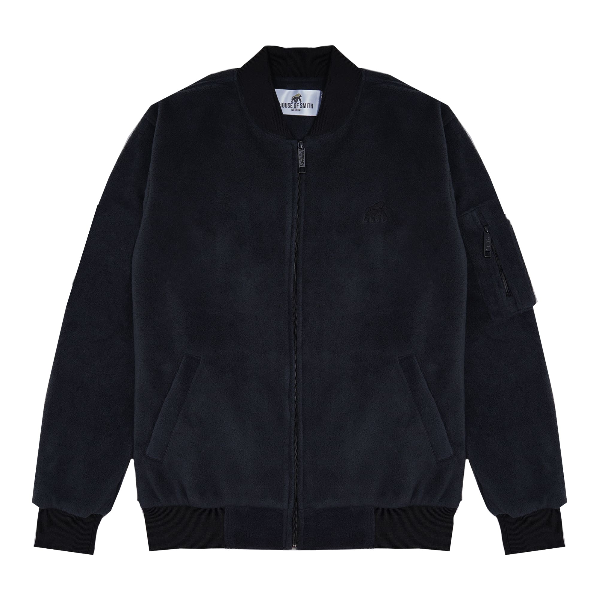 House of Smith Jaket Bomber Pria - Bomen Black #5