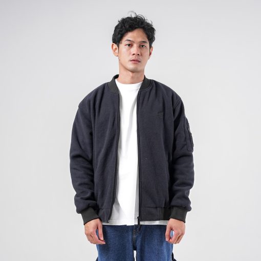 House of Smith Jaket Bomber Pria - Bomen Black #5 - Image 9