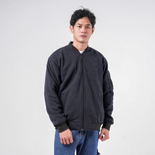 House of Smith Jaket Bomber Pria - Bomen Black #5 - Image 8