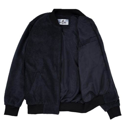House of Smith Jaket Bomber Pria - Bomen Black #5 - Image 3