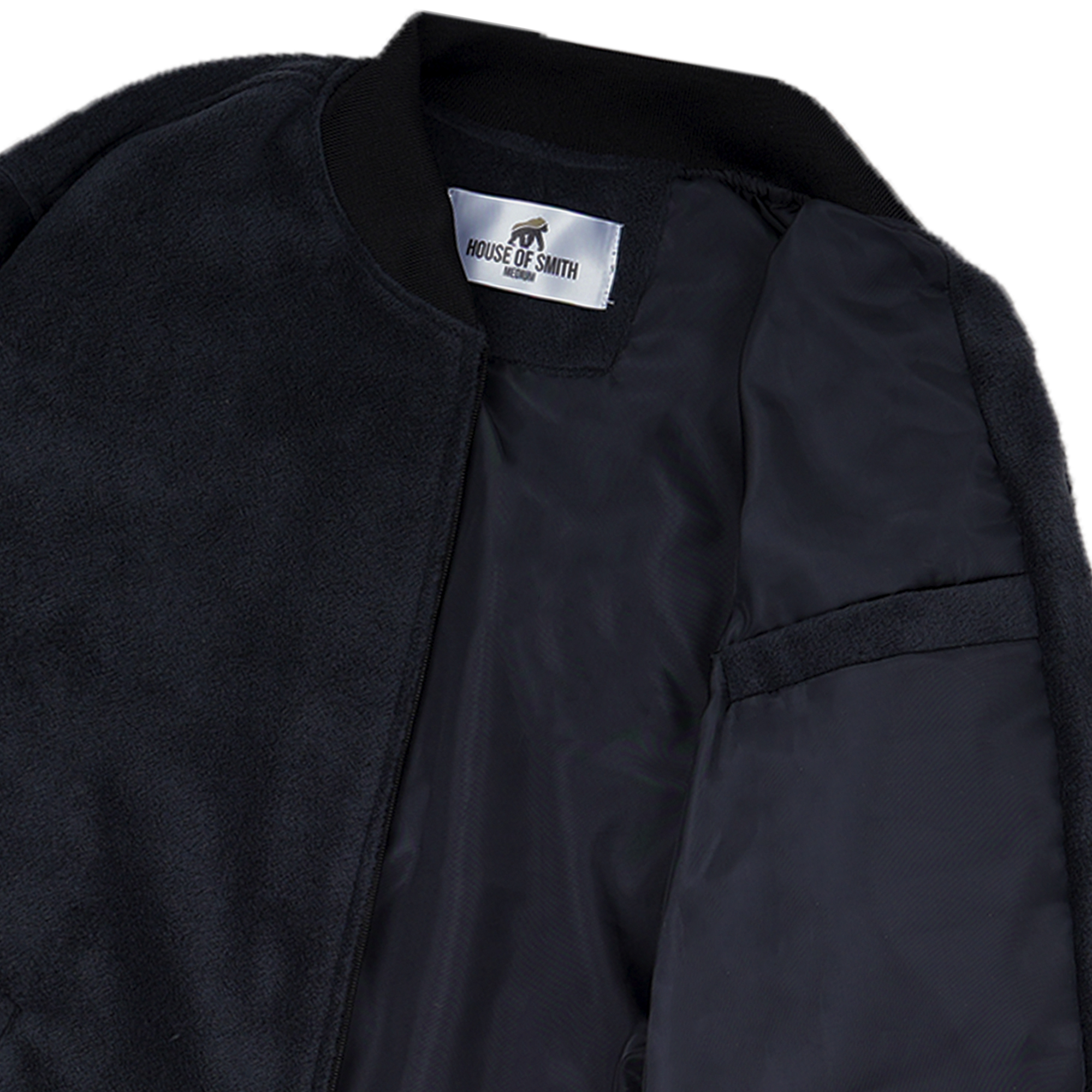 House of Smith Jaket Bomber Pria - Bomen Black #5 - Image 6