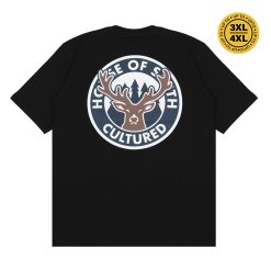 House of Smith Kaos Oversize Pria - Ruscul Black Ovsized #12 - Oversize T Shirt