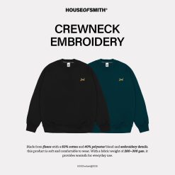 House of Smith Sweater Crewneck Pria - Crewneck Embroidery