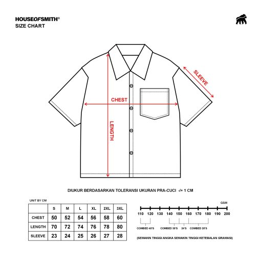 House of Smith Kemeja Pria - Basic SS - Short Shirts - Image 5