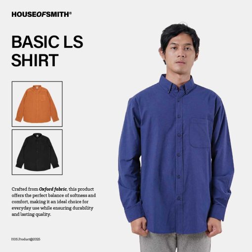 House of Smith Kemeja Pria - Basic LS - Long Shirt - Image 3