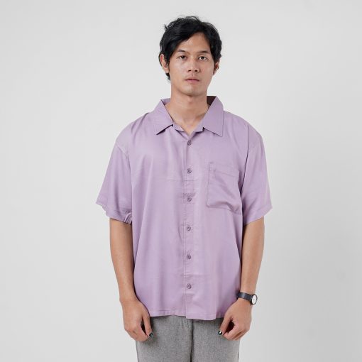 House of Smith Kemeja Pria - Hos Bowshirt Regular Grey - Short Shirts - Image 4