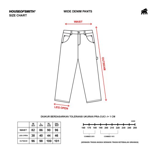 House of Smith Celana Denim Pria - Smith Carpenter Pants Dark Blue #4 - Denim Long Pants - Image 9