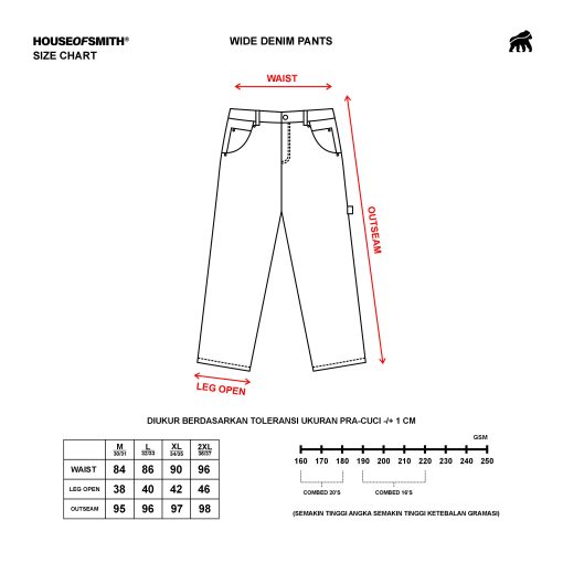 House of Smith Celana Denim Pria - Smith Carpenter Pants Dark Grey #4 - Denim Long Pants - Image 10