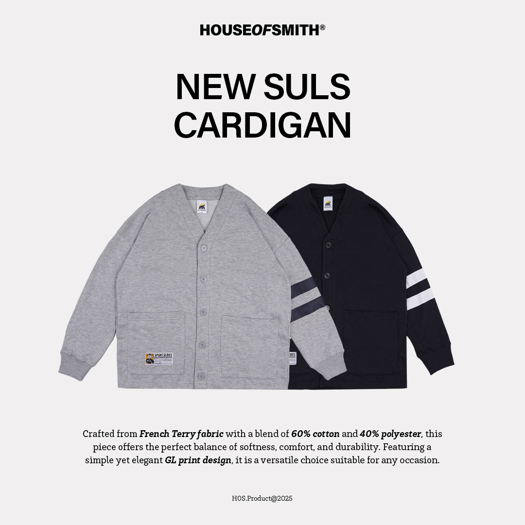 House of Smith Sweater Cardigan Pria - New Suls Cardigan