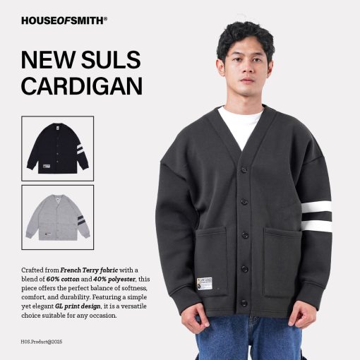 House of Smith Sweater Cardigan Pria - New Suls Cardigan - Image 3