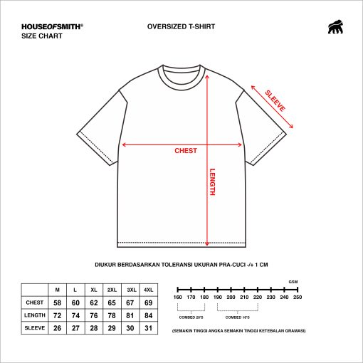 House of Smith Kaos Oversize Pria - Box Oversize White #7 - Oversize T Shirt - Image 4