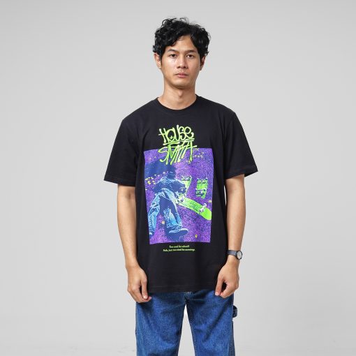 House of Smith Kaos Pria Lengan Pendek - Too Tired Black #8 - T Shirt - Image 4