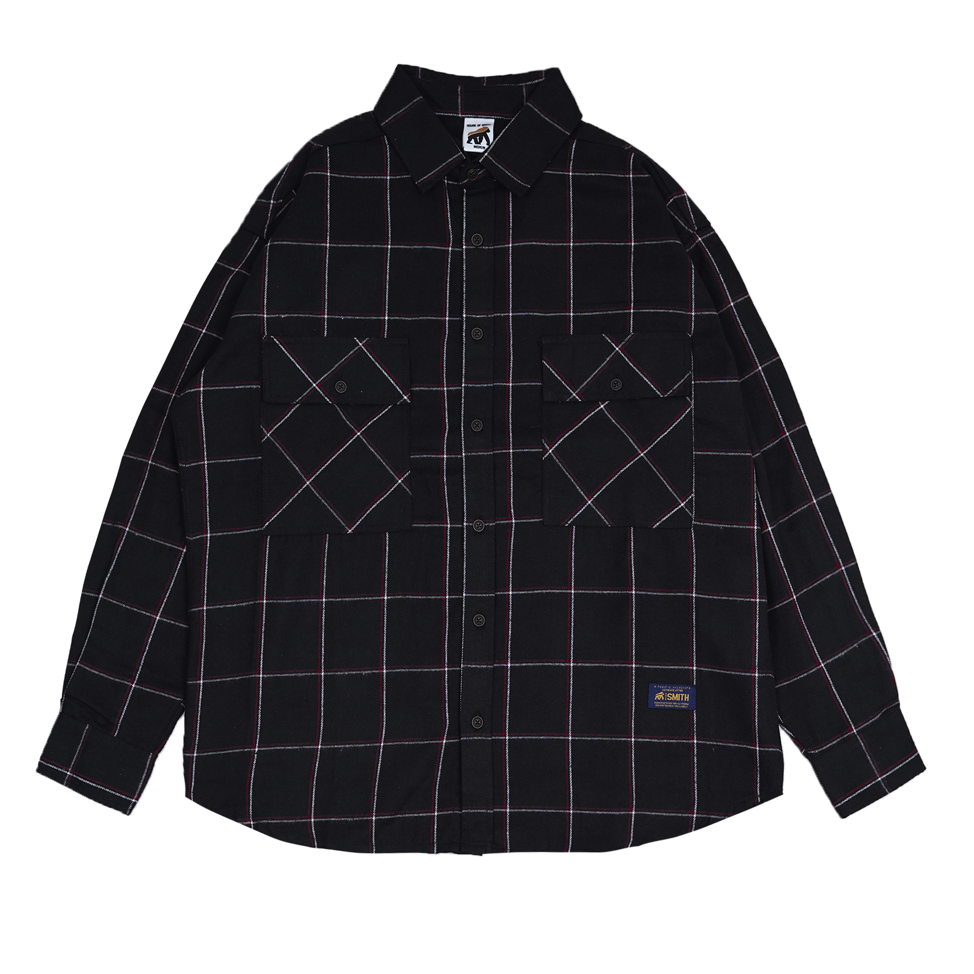House of Smith Kemeja Flanel Pria - Flannel Shirt Pattern 2 Wol 6