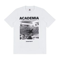 House of Smith Kaos Pria Lengan Pendek - Academia White Regular #4 - T Shirt