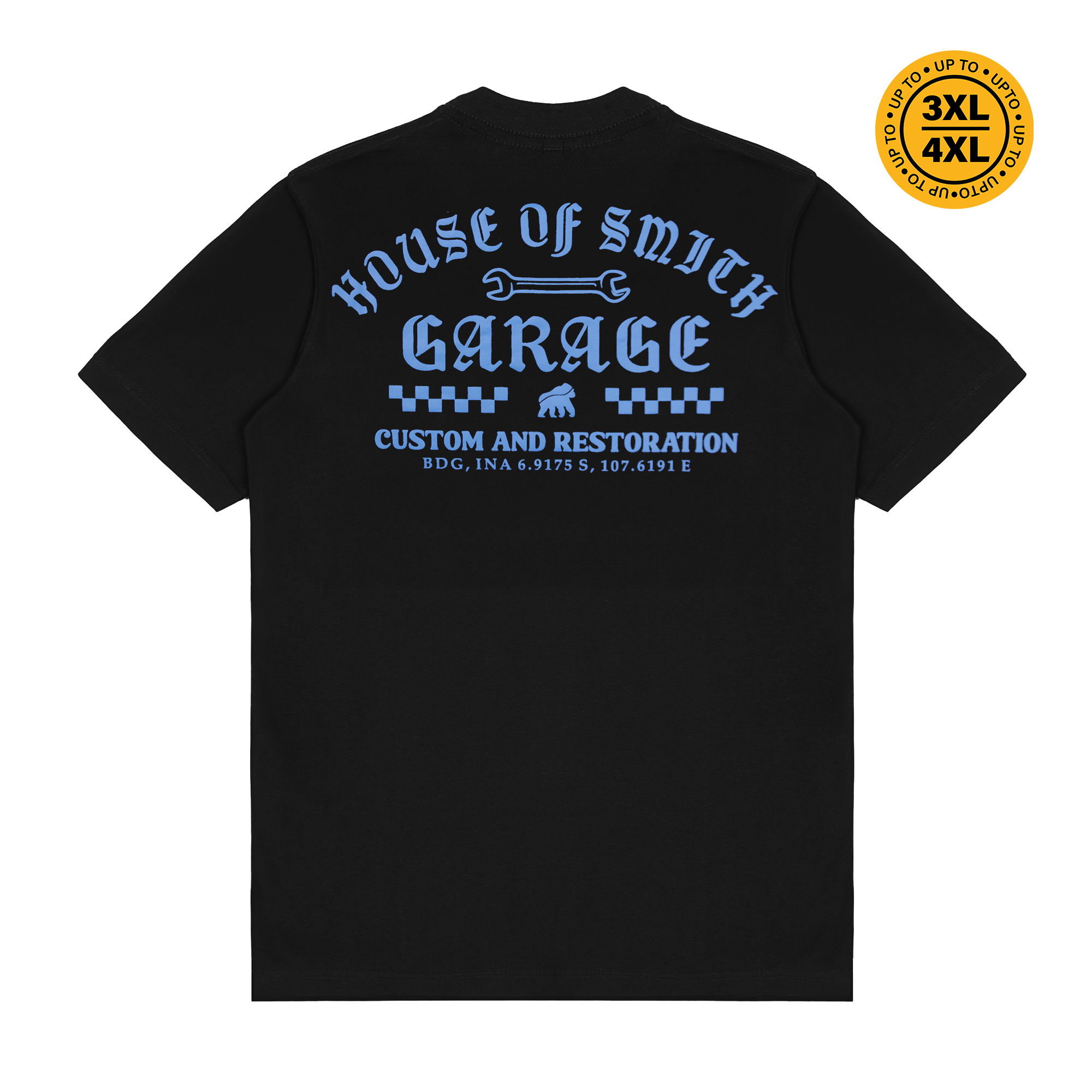 House of Smith Kaos Pria Lengan Pendek - Hos Garage Black #11 - T Shirt
