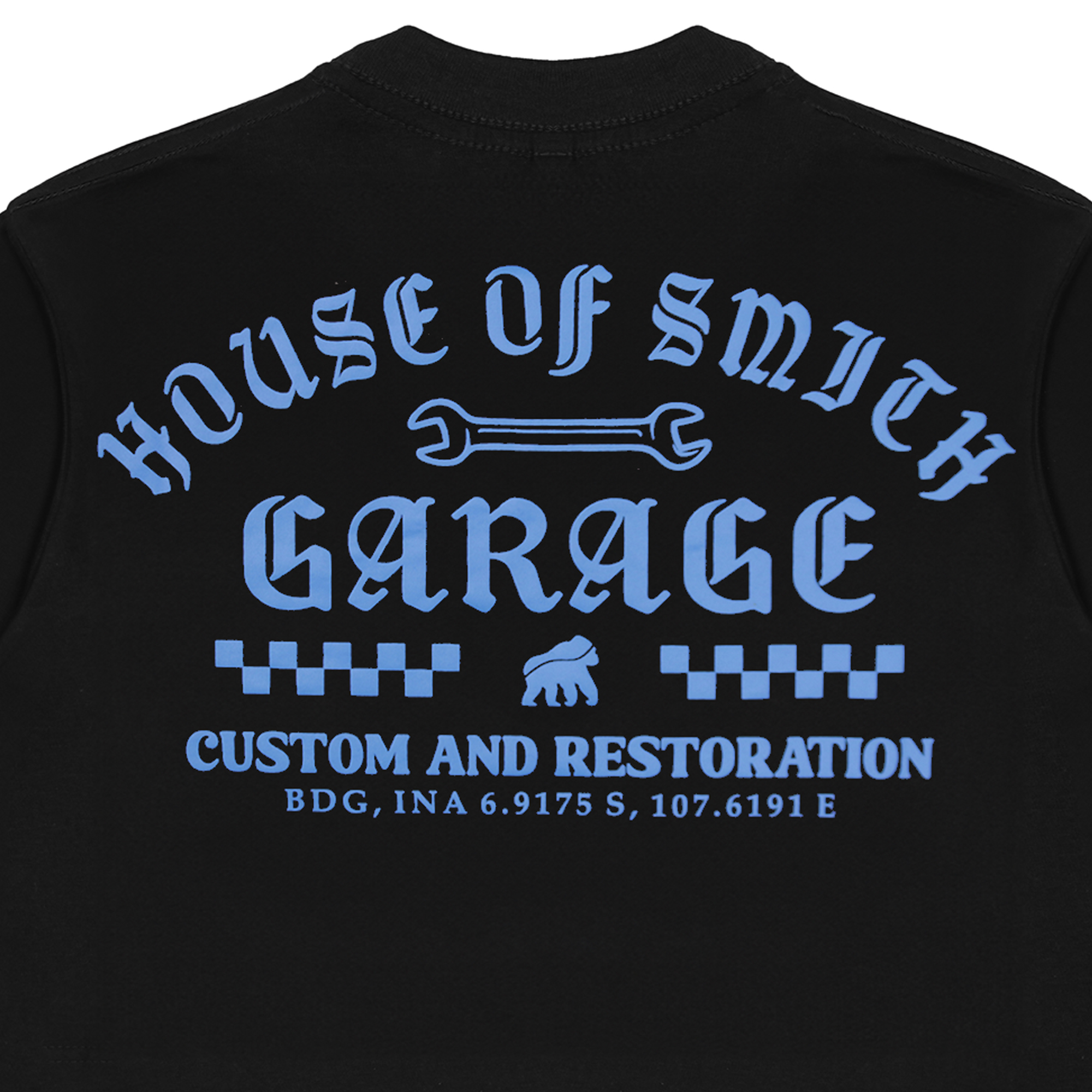 House of Smith Kaos Pria Lengan Pendek - Hos Garage Black #11 - T Shirt - Image 4