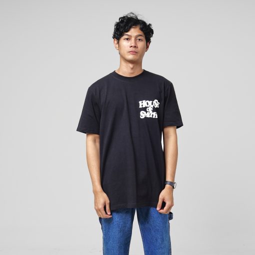 House of Smith Kaos Pria Lengan Pendek - Knowledge Black #5 - T Shirt - Image 6