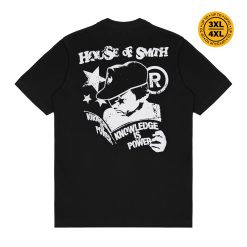 House of Smith Kaos Pria Lengan Pendek - Knowledge Black #8 - T Shirt