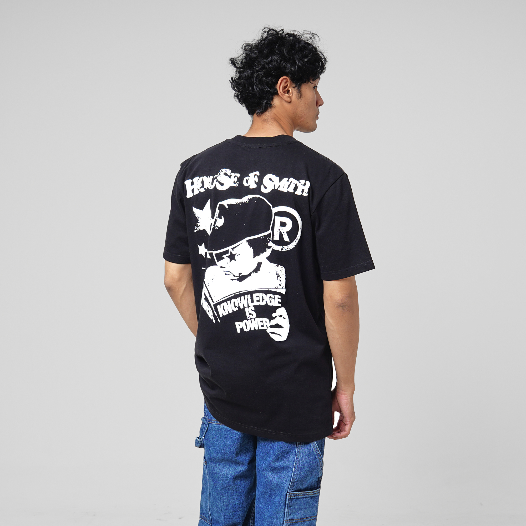 House of Smith Kaos Pria Lengan Pendek - Knowledge Black #9 - T Shirt - Image 5