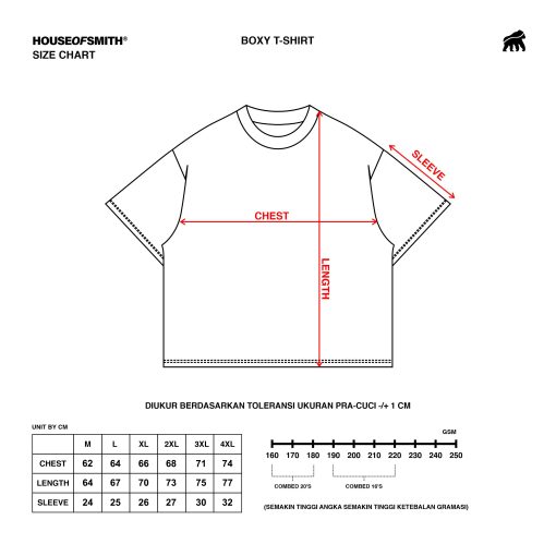 House of Smith Kaos Boxy Pria - Type Boxy Fit Heavyweight Mb TShirt 16S #2 - Boxy T Shirt - Image 6