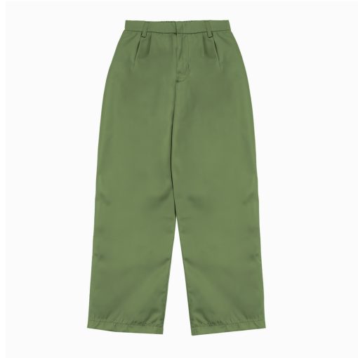 House of Smith Celana Wide Pleated - Wide Pleated Pants Olive - Image 4