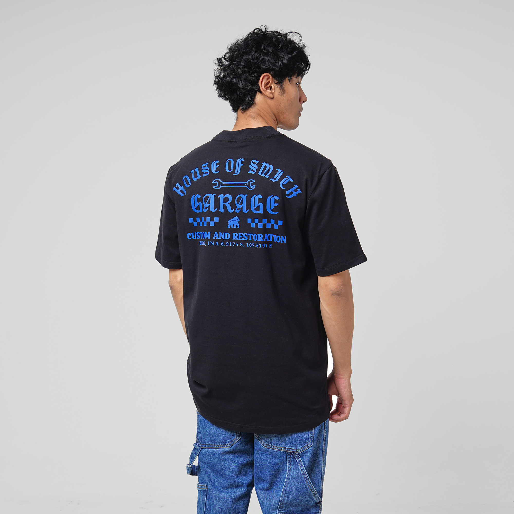 House of Smith Kaos Pria Lengan Pendek - Hos Garage Black #8 - T Shirt - Image 6