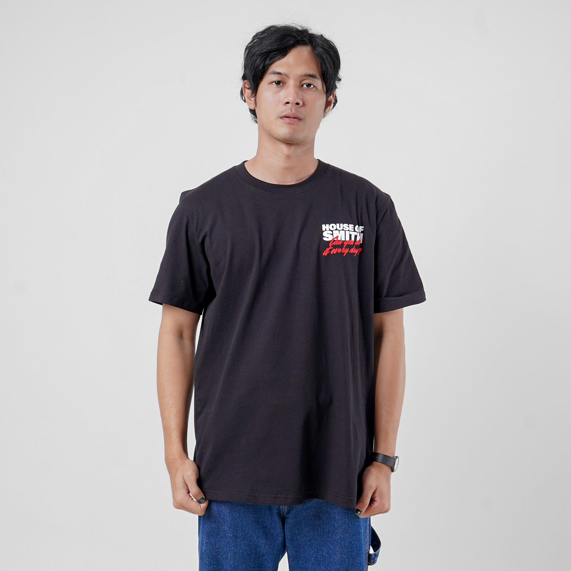 House of Smith Kaos Pria Lengan Pendek - Time Table Black #3 - T Shirt - Image 6