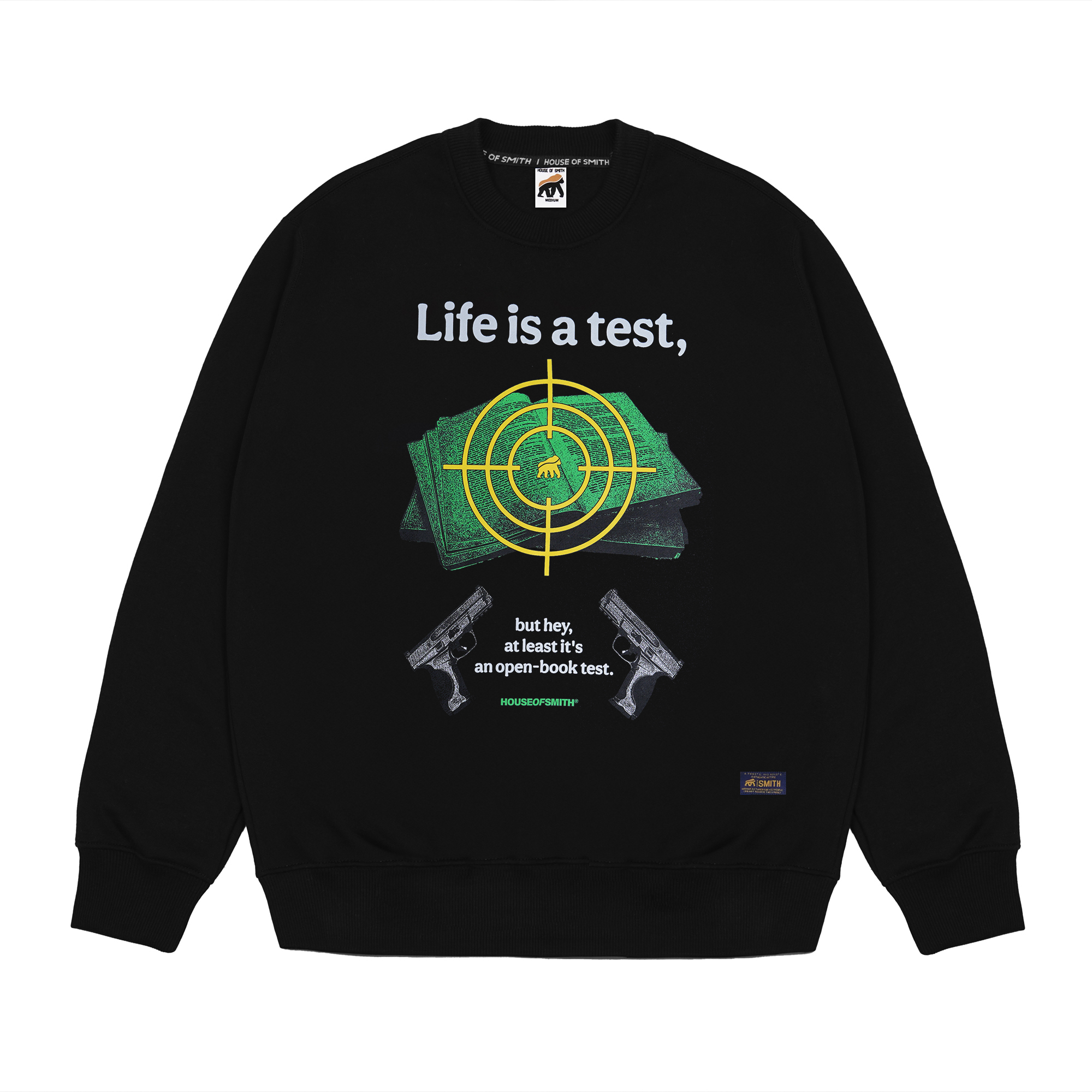 House of Smith Sweater Crewneck Boxy Pria - Book Test Crewneck