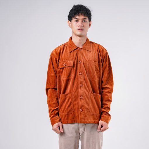 House of Smith Jaket Pria - Forge Cord Jacket Camel - Trucker Jacket - Image 5