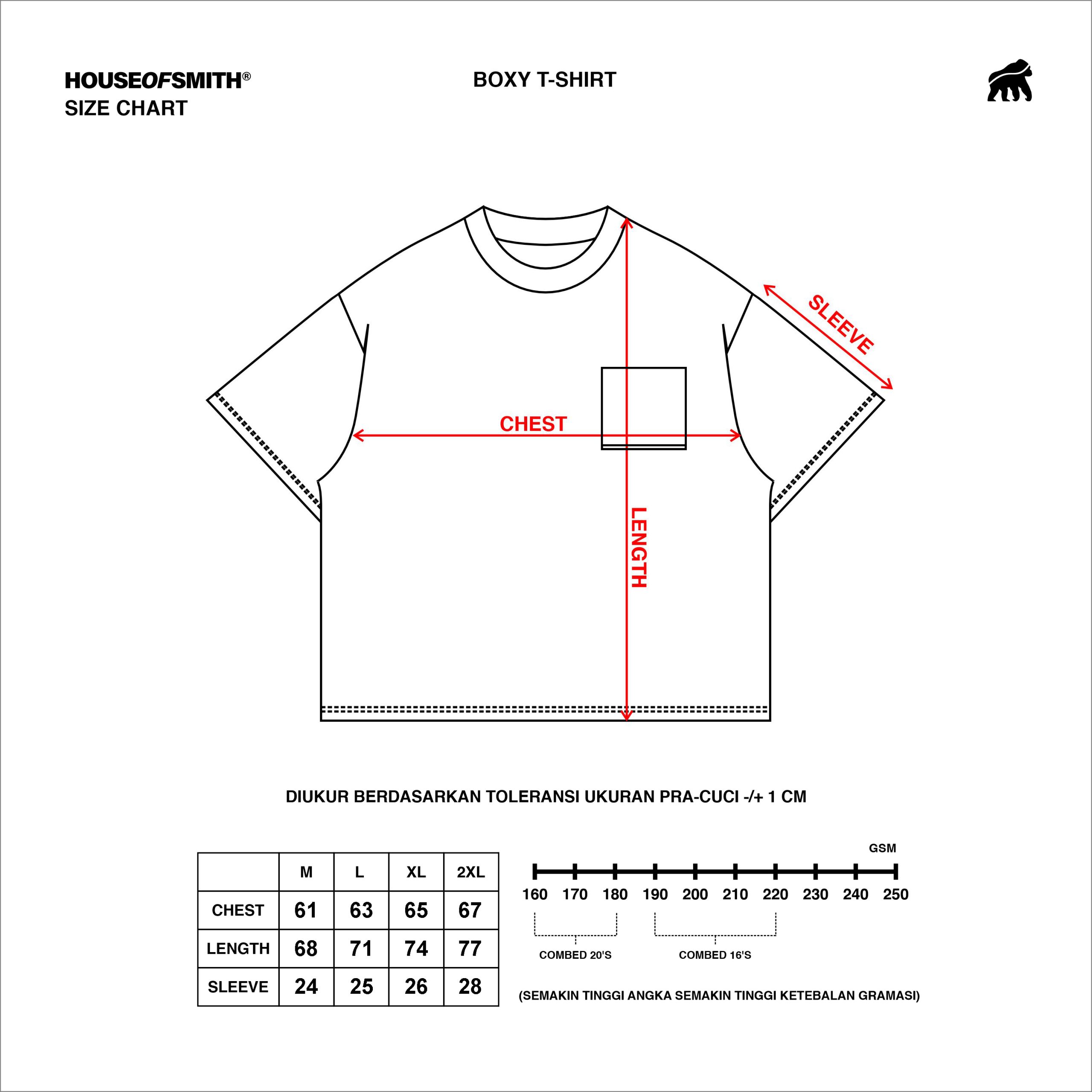 House of Smith Kaos Boxy Pria - Pocket Olive Green Boxy Heavyweights TShirt 16S - Boxy T Shirt - Image 5