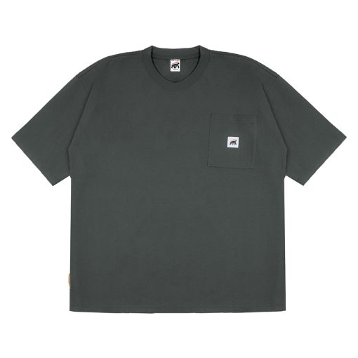 House of Smith Kaos Boxy Pria - Pocket Dark Grey Boxy Heavyweights TShirt 16S - Boxy T Shirt