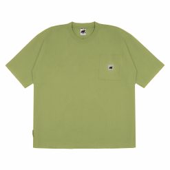 House of Smith Kaos Boxy Pria - Pocket Olive Green Boxy Heavyweights TShirt 16S - Boxy T Shirt