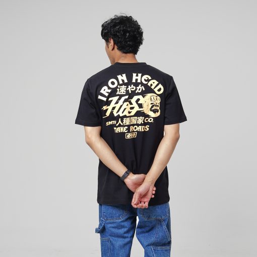 House of Smith Kaos Pria Lengan Pendek - Iron Head Black #6 - T Shirt - Image 4