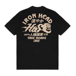 House of Smith Kaos Pria Lengan Pendek - Iron Head Black #6 - T Shirt
