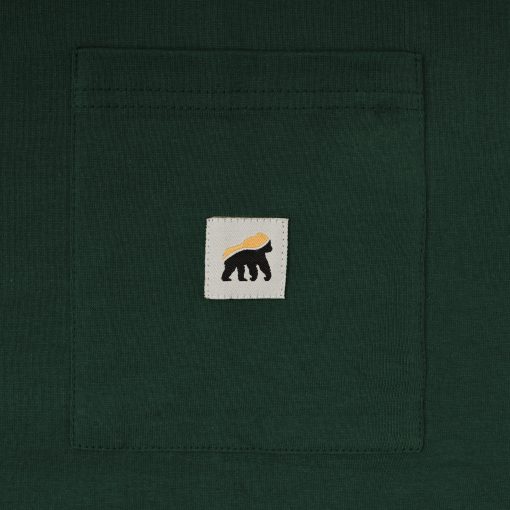 House of Smith Kaos Boxy Pria - Pocket Green Army Boxy Heavyweights TShirt 16S - Boxy T Shirt - Image 2