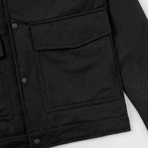 House of Smith Jaket Pria - Nomadic Shacket Black - Jacket - Image 4