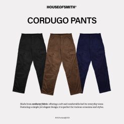 House of Smith Celana Corduroy Cargo Panjang Pria - Cordugo Pants - Corduroy Long Cargo Pants