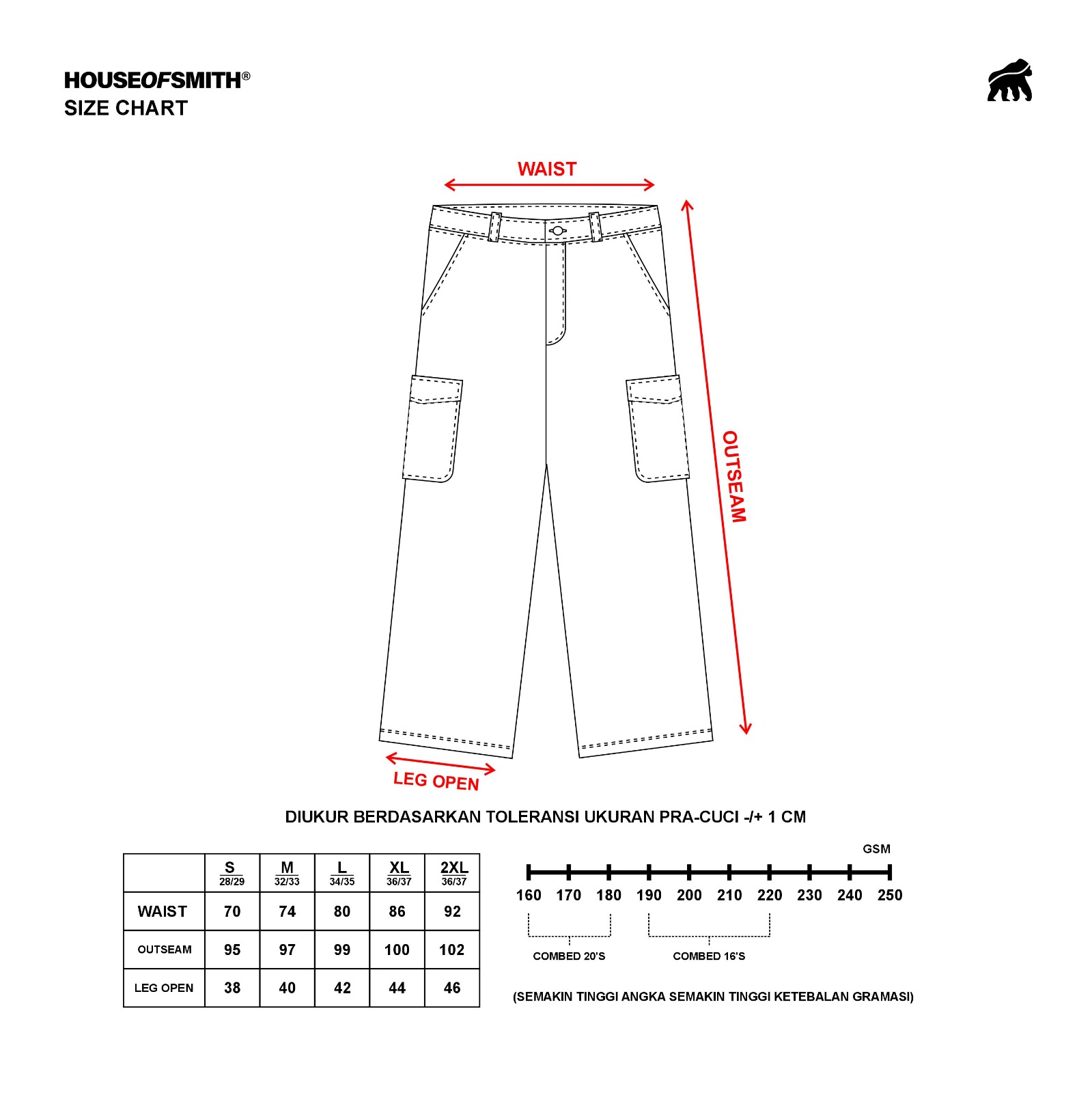 House of Smith Celana Corduroy Cargo Panjang Pria - Cordugo Pants - Corduroy Long Cargo Pants - Image 8