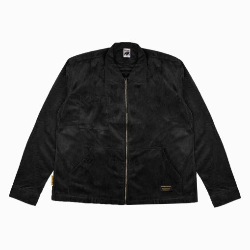 House of Smith Jaket Pria - Cord Master Jacket Zipper Black - Trucker Jacket