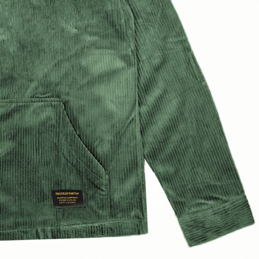House of Smith Jaket Pria - Cord Master Jacket Zipper Sage - Trucker Jacket - Image 4