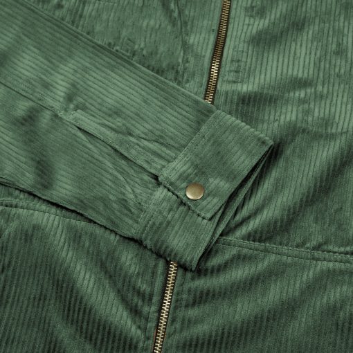House of Smith Jaket Pria - Cord Master Jacket Zipper Sage - Trucker Jacket - Image 5