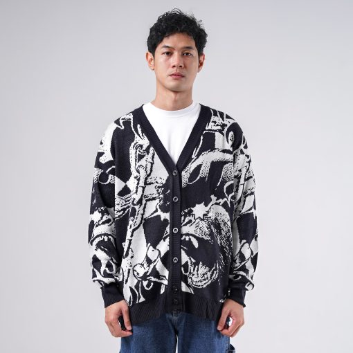 House of Smith Sweater Cardigan Pria - Gorirage Cardigan - Image 5
