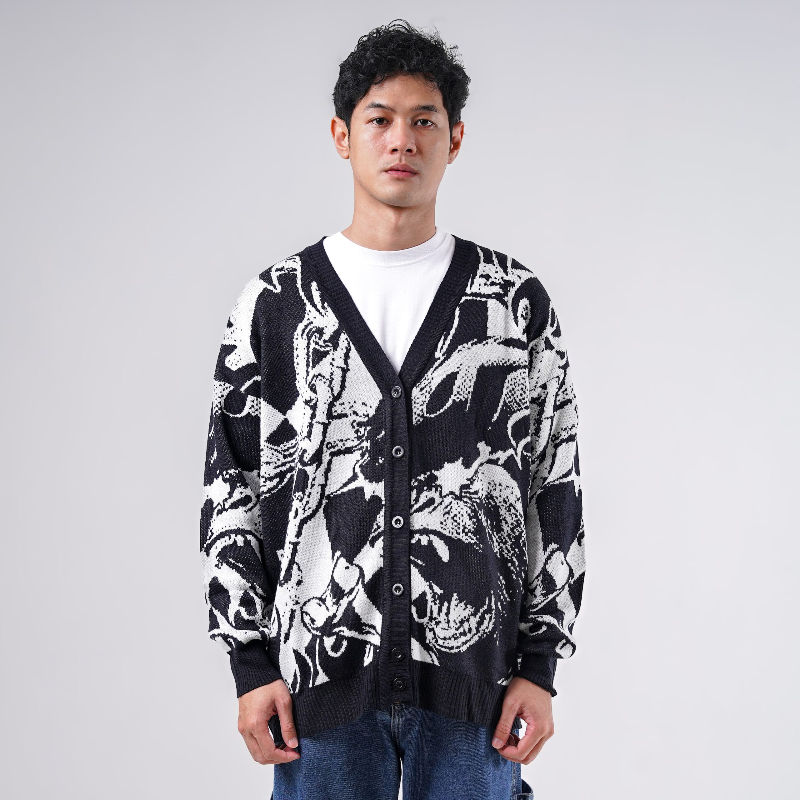 House of Smith Sweater Cardigan Pria - Gorirage Cardigan - Image 5