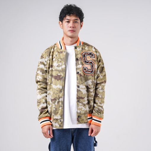 House of Smith Jaket Varsity Pria - Pixel Camo Varsity - Jacket - Image 5