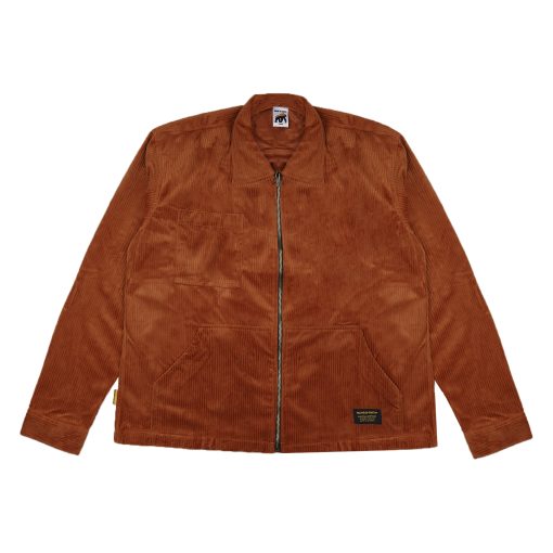 House of Smith Jaket Pria - Cord Master Jacket Zipper Camel - Trucker Jacket