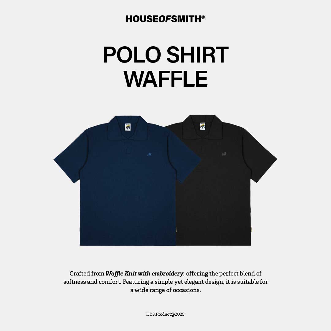 House of Smith Polo Shirt - Waffle - Kaos Polo Pria
