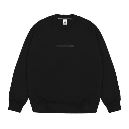 House of Smith Sweater Crewneck Pria - Black On Black Hdc Crewneck #2